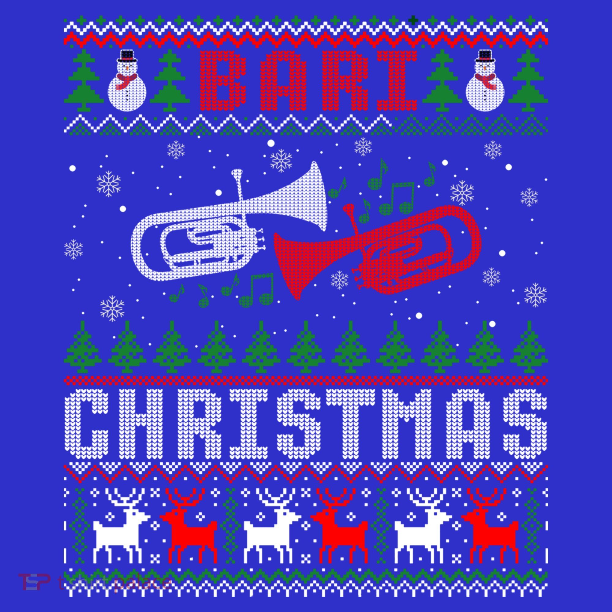 Christmas Bari Ugly Sweater Gift Baritone Lover Xmas Gift Cool Gift Women's Tank Top