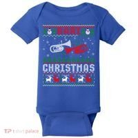 Christmas Bari Ugly Sweater Gift Baritone Lover Xmas Gift Cool Gift Baby Bodysuit thumb 0