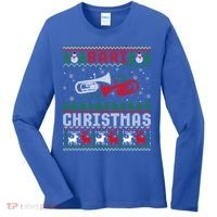 Christmas Bari Ugly Sweater Gift Baritone Lover Xmas Gift Cool Gift Women's Long Sleeve Shirt thumb 0