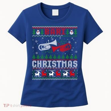 Christmas Bari Ugly Sweater Gift Baritone Lover Xmas Gift Cool Gift Women's T-Shirt