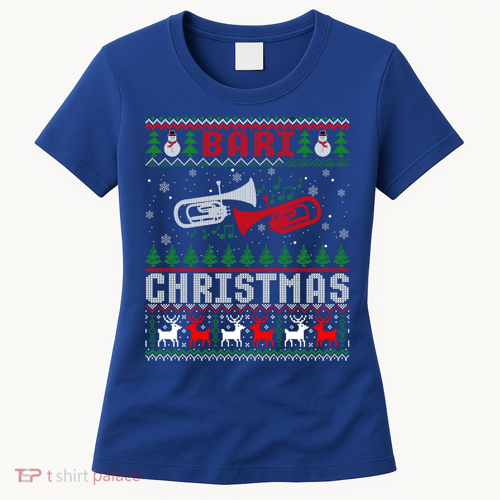 Christmas Bari Ugly Sweater Gift Baritone Lover Xmas Gift Cool Gift Women's T-Shirt