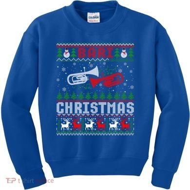 Christmas Bari Ugly Sweater Gift Baritone Lover Xmas Gift Cool Gift Kids Sweatshirt