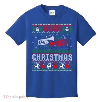 Christmas Bari Ugly Sweater Gift Baritone Lover Xmas Gift Cool Gift Kids T-Shirt