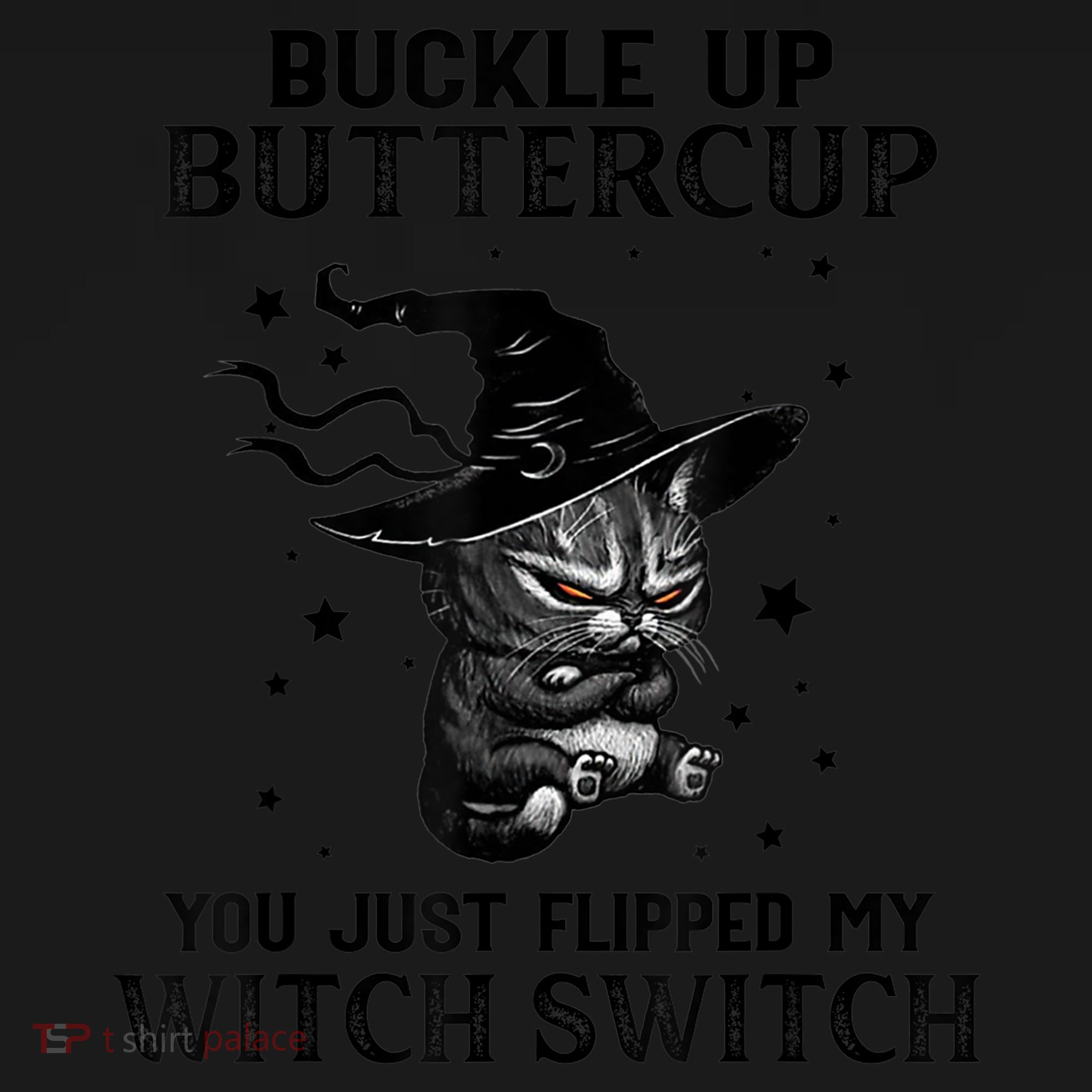 Cat Buckle Up Buttercup You Just Flipped My Witch Switch Coaster