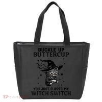 Cat Buckle Up Buttercup You Just Flipped My Witch Switch Tote Bag thumb 0