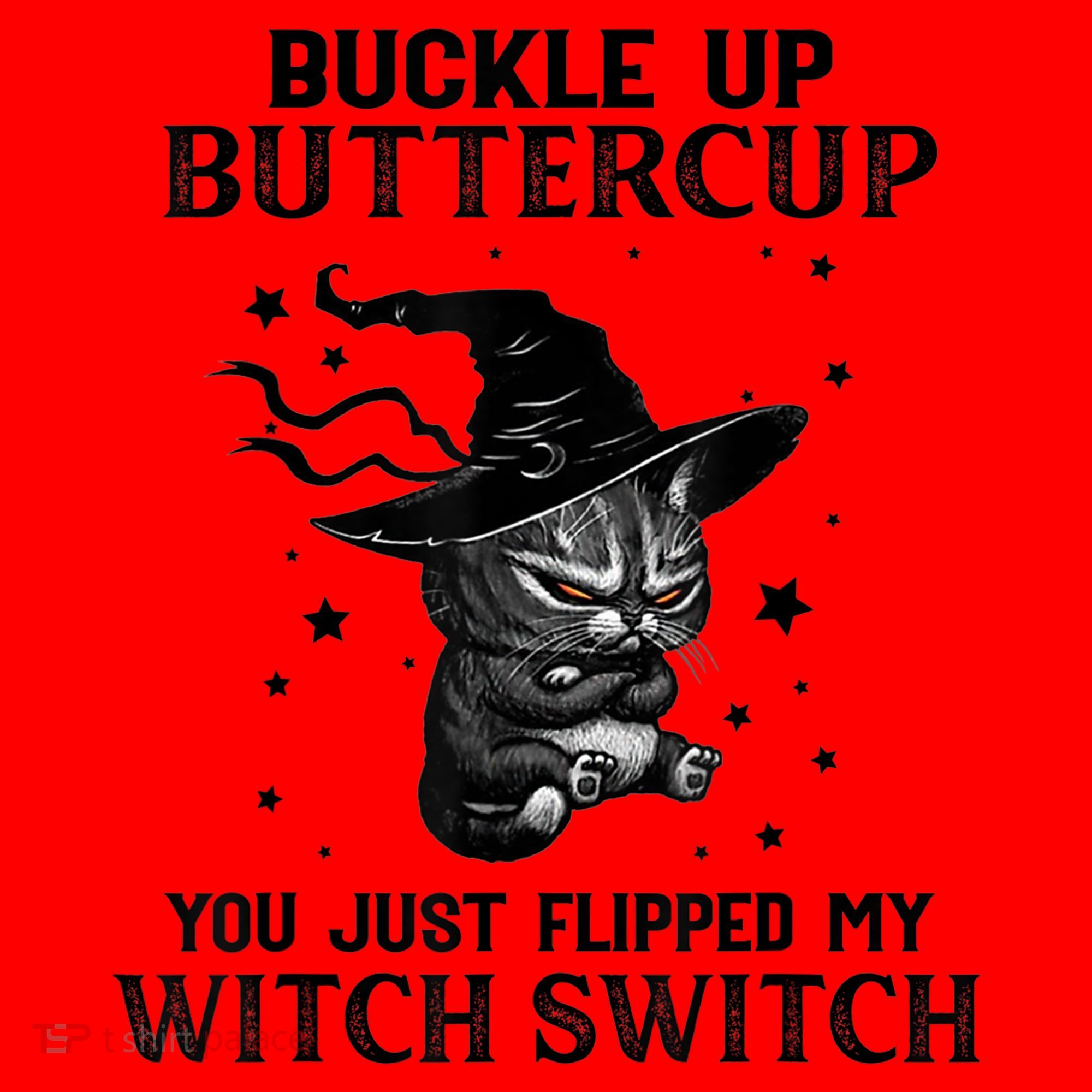 Cat Buckle Up Buttercup You Just Flipped My Witch Switch Santa Hat