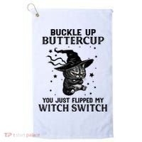 Cat Buckle Up Buttercup You Just Flipped My Witch Switch Golf Towel thumb 0