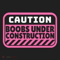 Caution Boobs Under Construction Cancer Women's Sweatshirt thumb 2