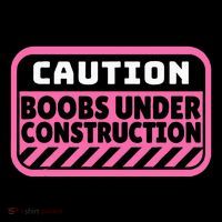 Caution Boobs Under Construction Cancer Bucket Hat thumb 4