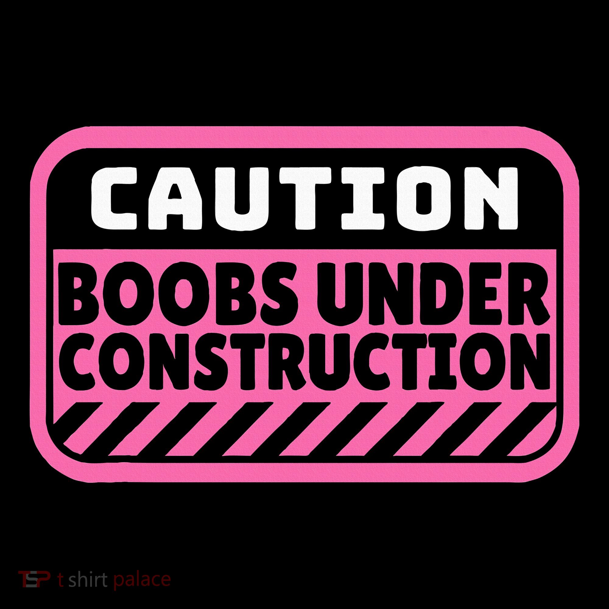 Caution Boobs Under Construction Cancer Pajama Set