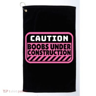 Caution Boobs Under Construction Cancer Golf Towel