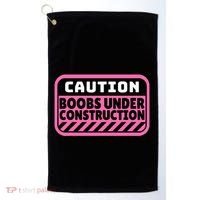 Caution Boobs Under Construction Cancer Golf Towel thumb 0