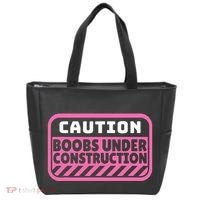 Caution Boobs Under Construction Cancer Tote Bag thumb 0