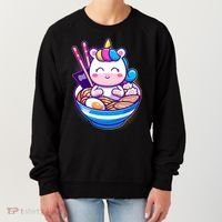 Cute Baby Unicorn Ramen Bowl Women's Sweatshirt thumb 0