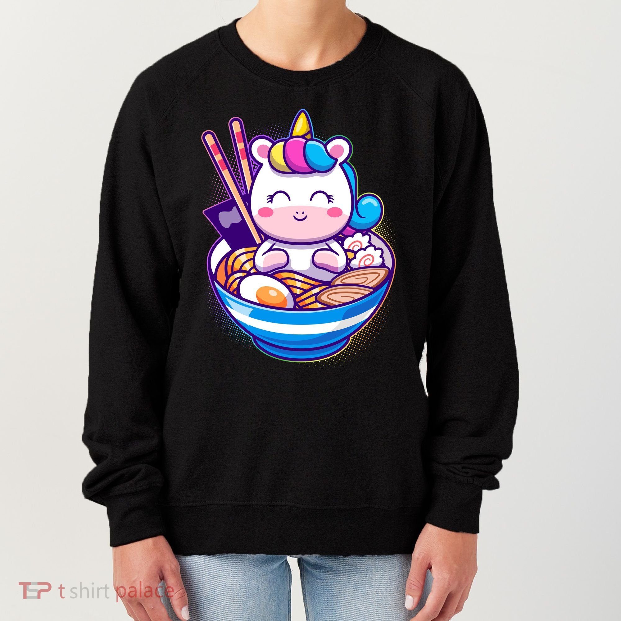 Cute Baby Unicorn Ramen Bowl Women's Sweatshirt