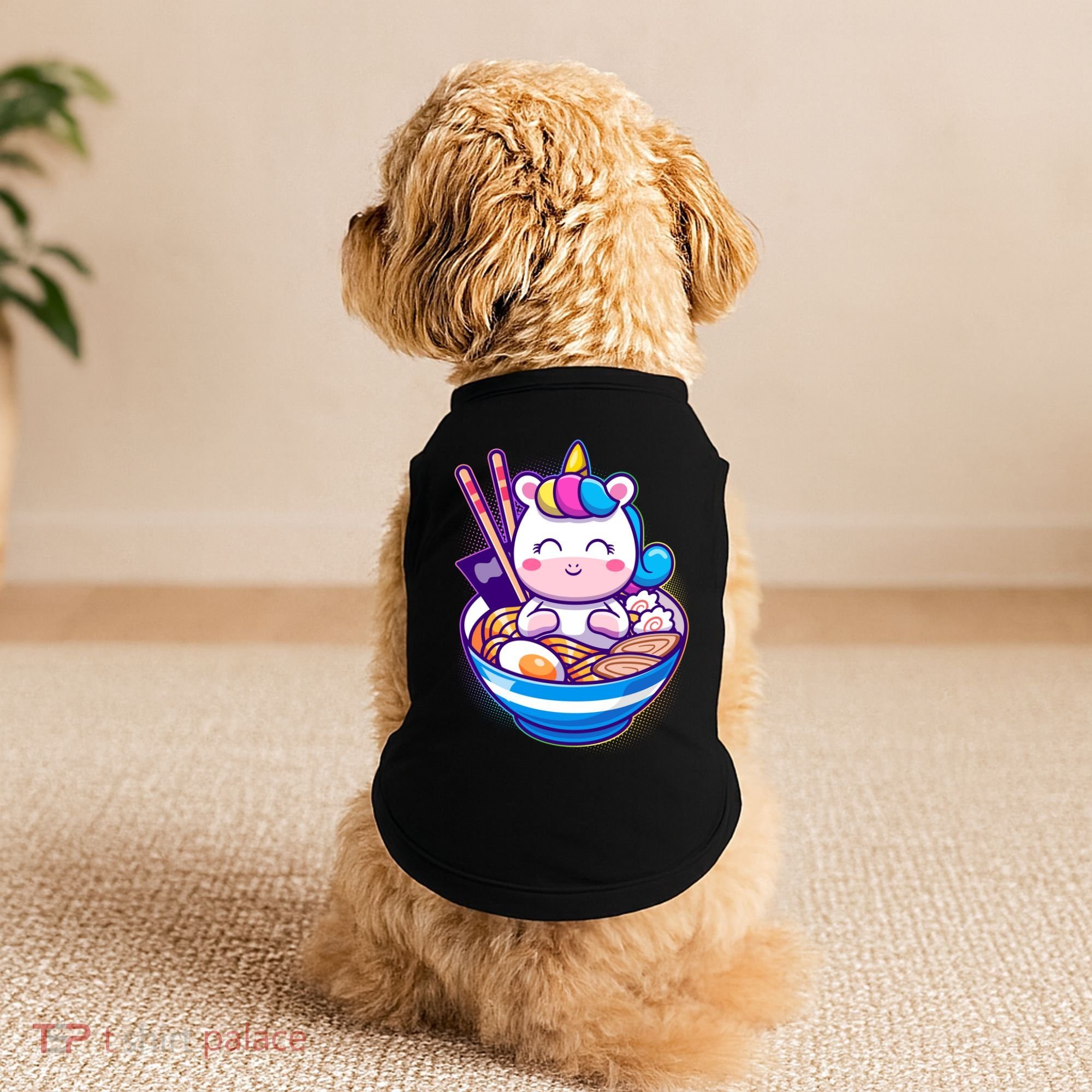 Cute Baby Unicorn Ramen Bowl Doggie Tank