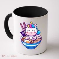 Cute Baby Unicorn Ramen Bowl Coffee Mug thumb 0