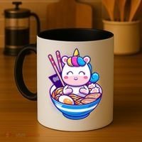 Cute Baby Unicorn Ramen Bowl Coffee Mug thumb 4