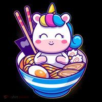 Cute Baby Unicorn Ramen Bowl Coffee Mug thumb 5