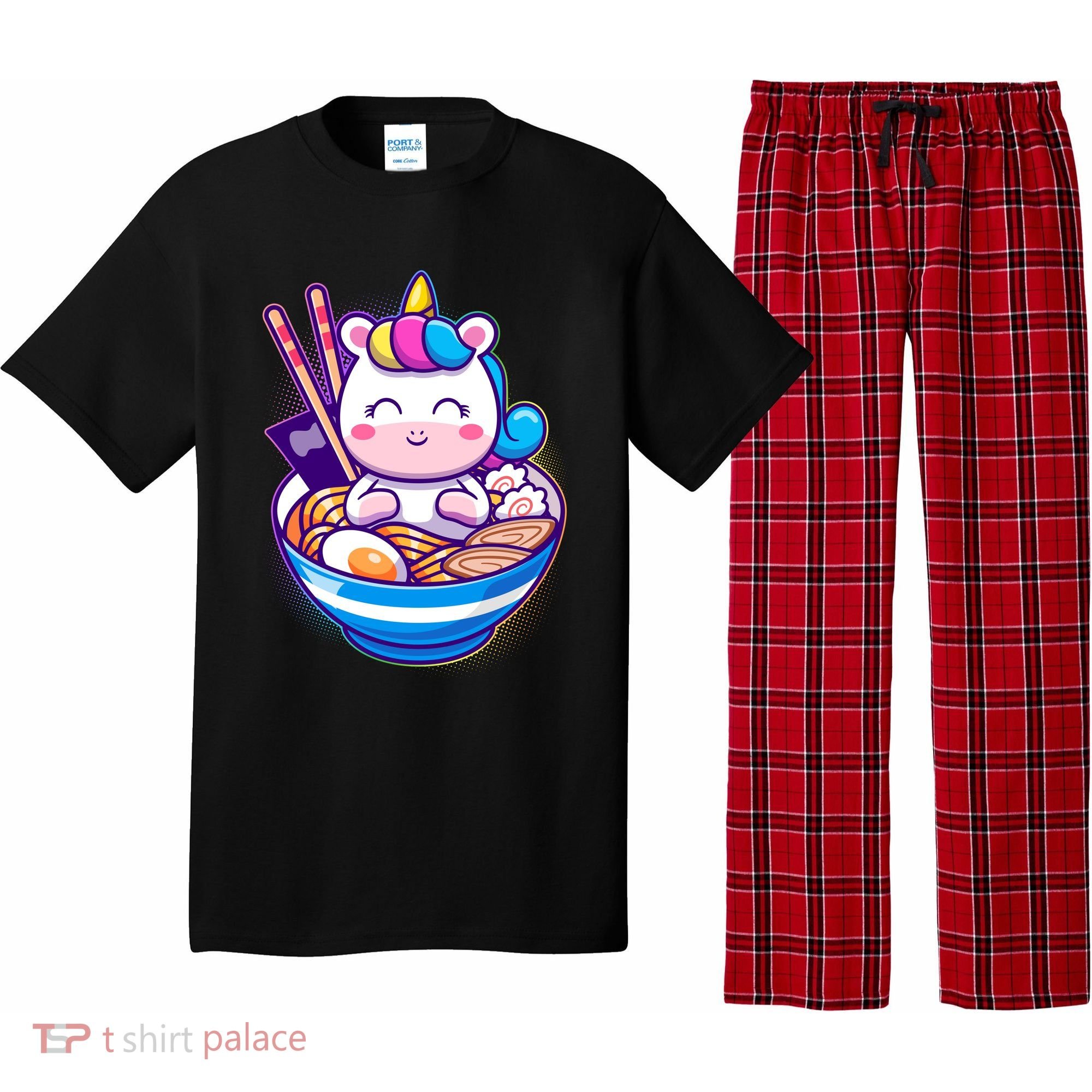Cute Baby Unicorn Ramen Bowl Pajama Set