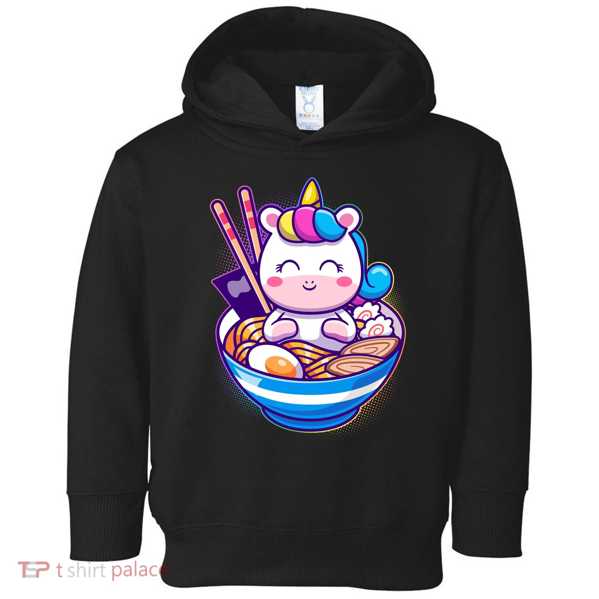 Cute Baby Unicorn Ramen Bowl Toddler Hoodie