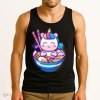 Cute Baby Unicorn Ramen Bowl Tank Top thumb 3