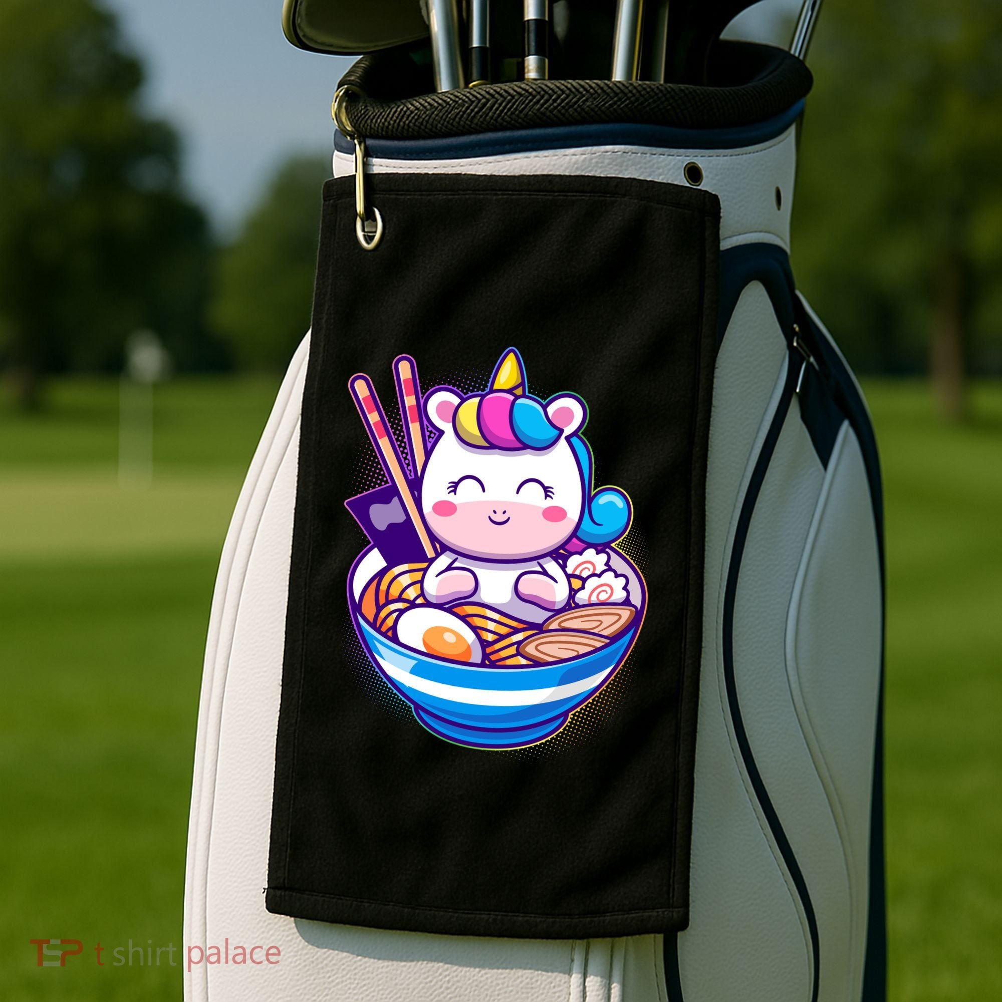 Cute Baby Unicorn Ramen Bowl Golf Towel
