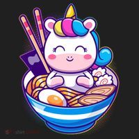 Cute Baby Unicorn Ramen Bowl Golf Towel thumb 3
