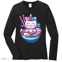 Cute Baby Unicorn Ramen Bowl Women's Long Sleeve Shirt thumb 0