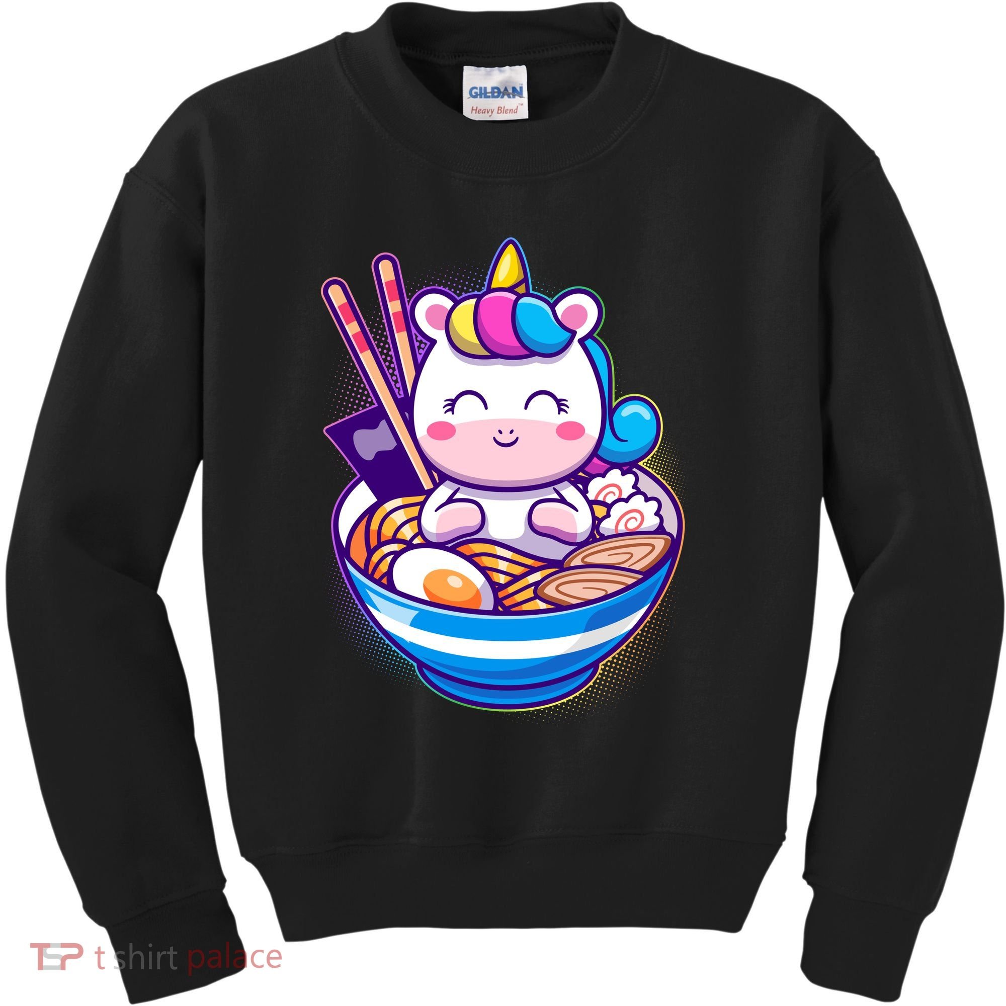 Cute Baby Unicorn Ramen Bowl Kids Sweatshirt