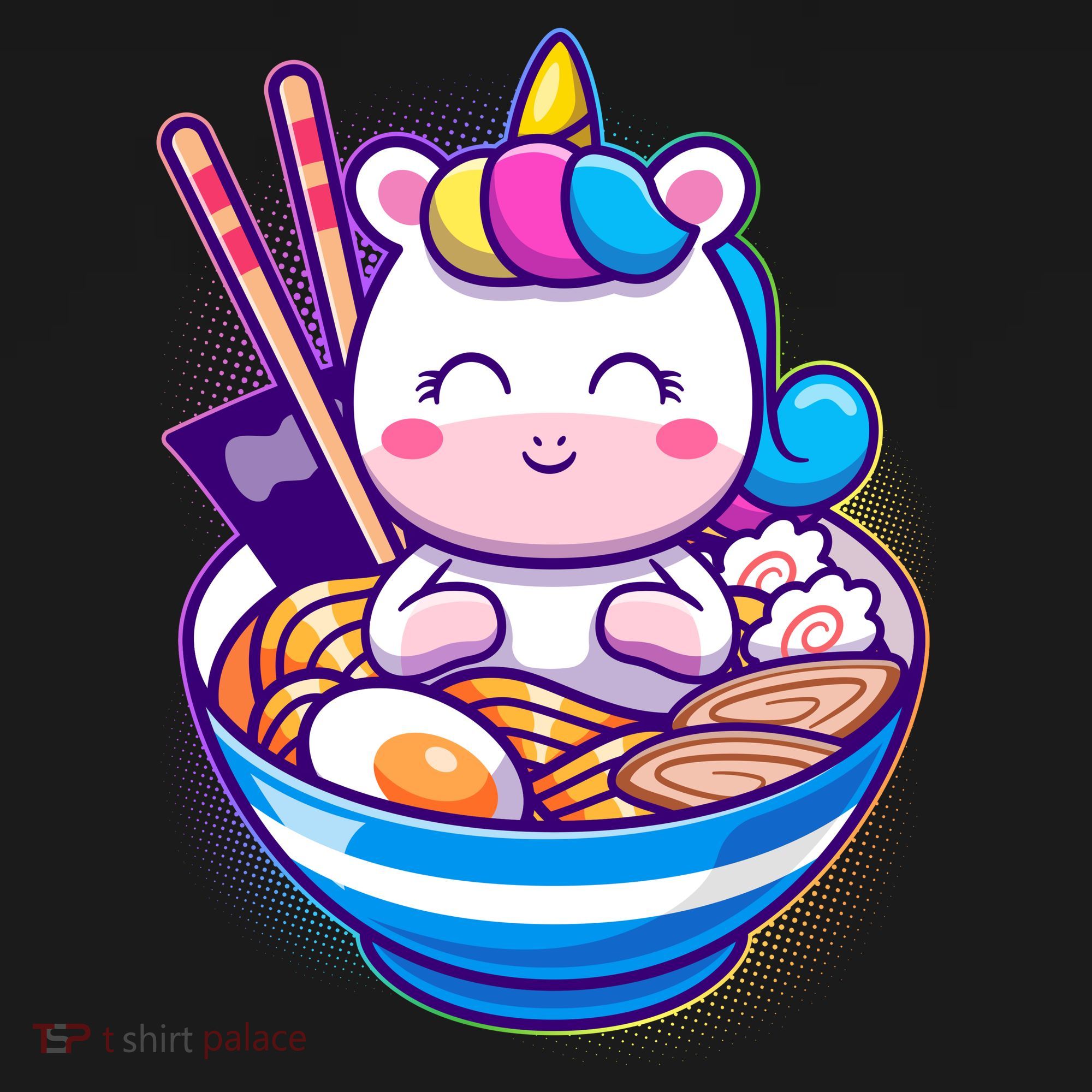 Cute Baby Unicorn Ramen Bowl Kids Sweatshirt