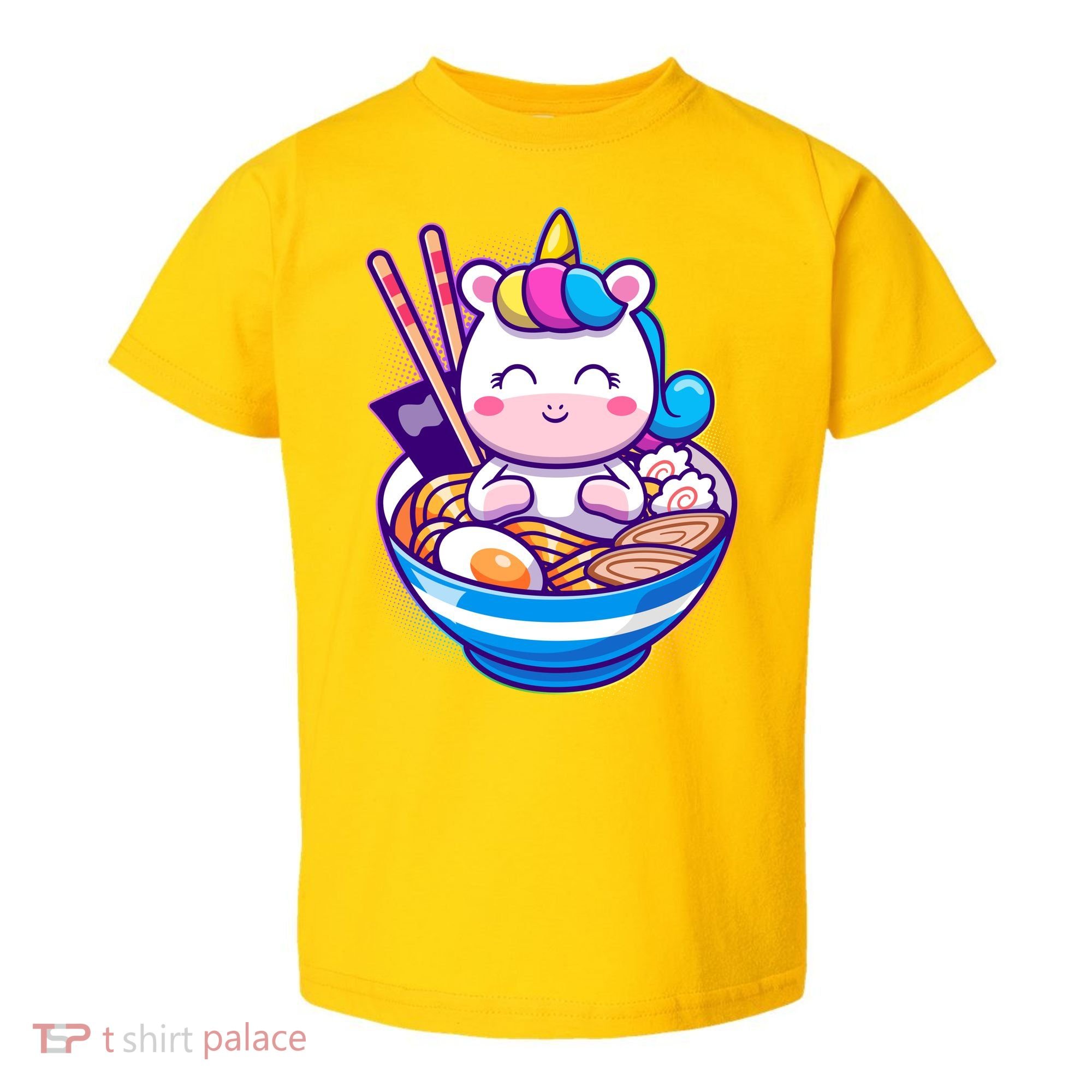 Cute Baby Unicorn Ramen Bowl Toddler T-Shirt