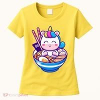 Cute Baby Unicorn Ramen Bowl Women's T-Shirt thumb 0