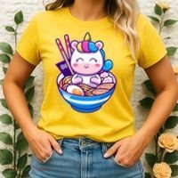 Cute Baby Unicorn Ramen Bowl Women's T-Shirt thumb 2