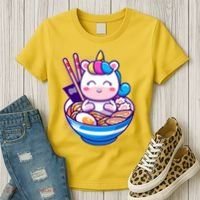 Cute Baby Unicorn Ramen Bowl Women's T-Shirt thumb 3