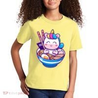 Cute Baby Unicorn Ramen Bowl Kids T-Shirt thumb 2