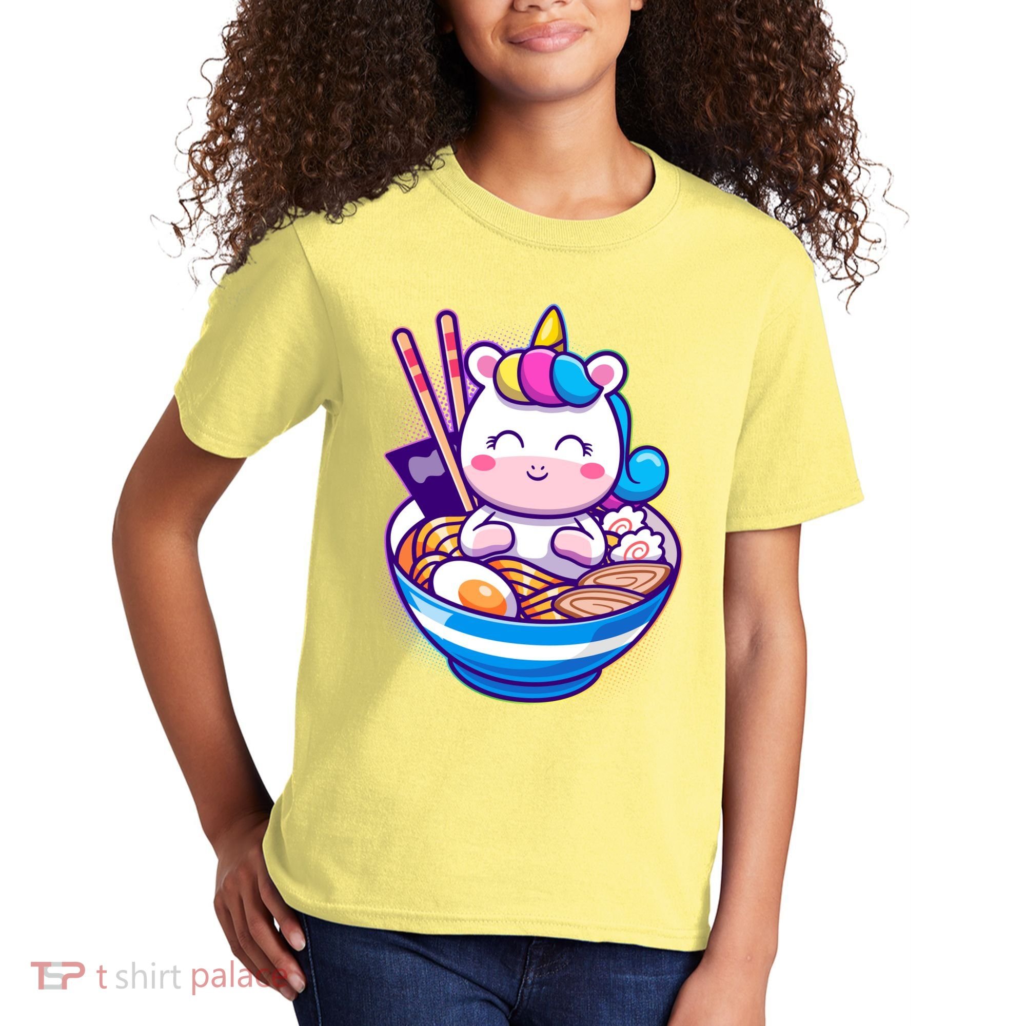 Cute Baby Unicorn Ramen Bowl Kids T-Shirt