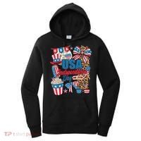 Coquette Bow USA 4th Of July American Flag Independence Day Women's Hoodie thumb 0