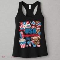Coquette Bow USA 4th Of July American Flag Independence Day Women's Tank Top thumb 3