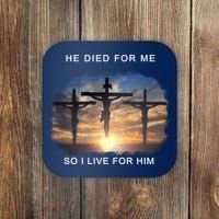 Christian Bible Verse Jesus Died For Me Coaster thumb 0