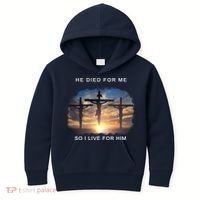Christian Bible Verse Jesus Died For Me Kids Hoodie thumb 0