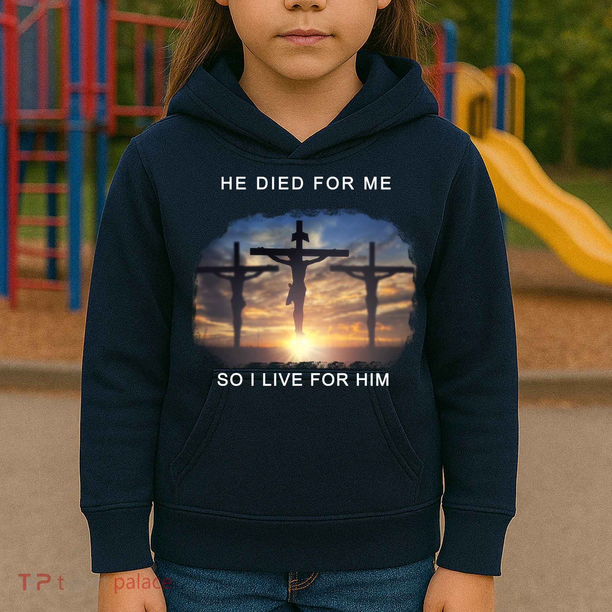 Christian Bible Verse Jesus Died For Me Kids Hoodie