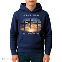 Christian Bible Verse Jesus Died For Me Kids Hoodie thumb 4