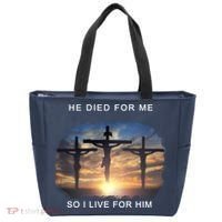 Christian Bible Verse Jesus Died For Me Tote Bag thumb 0