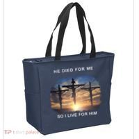 Christian Bible Verse Jesus Died For Me Tote Bag thumb 2