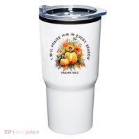 Christian Bible Verse I Praise Him In Every Fall Season Tumbler thumb 0