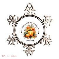 Christian Bible Verse I Praise Him In Every Fall Season Ornament thumb 0