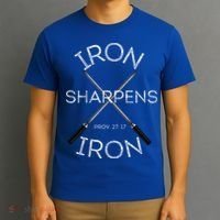 Christian Bible Verse Iron Sharpens Iron Prov 2717 T-Shirt thumb 3