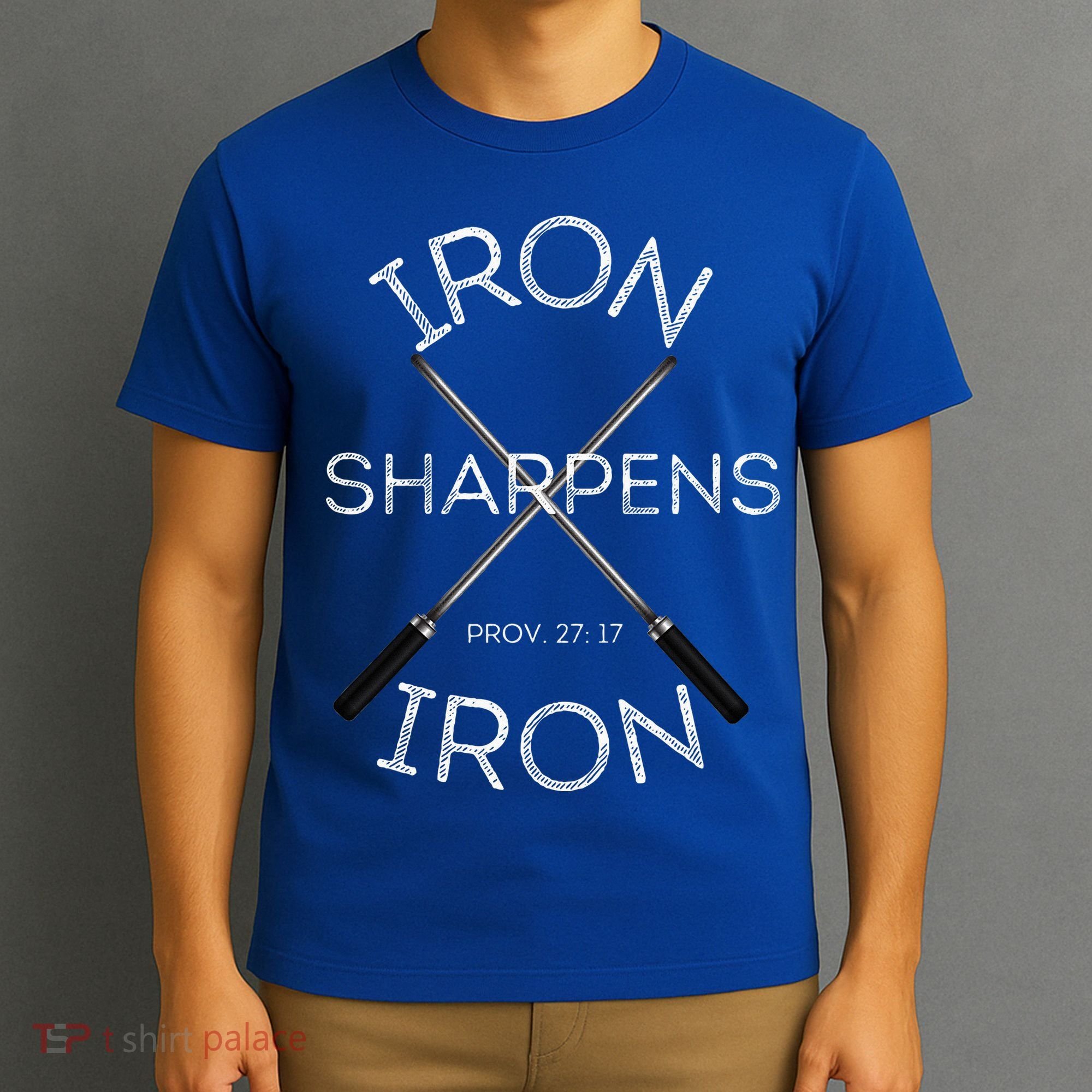 Christian Bible Verse Iron Sharpens Iron Prov 2717 T-Shirt