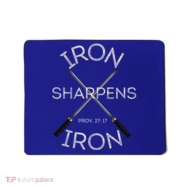 Christian Bible Verse Iron Sharpens Iron Prov 2717 Mousepad